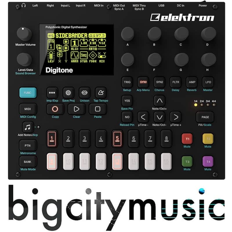 Elektron Digitone 8-Voice Digital Synthesizer - Black image 1