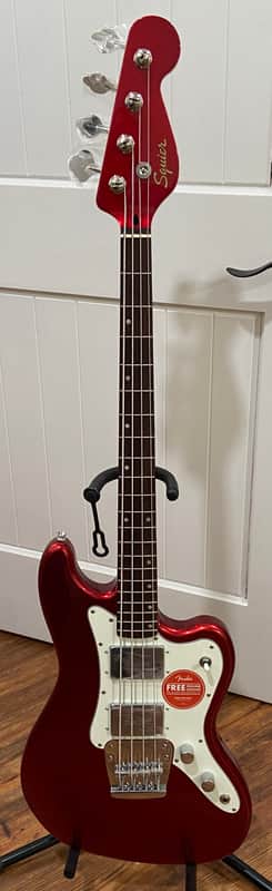 Squier Paranormal Rascal Bass HH - Candy Apple Red - With New Gator Case image 1