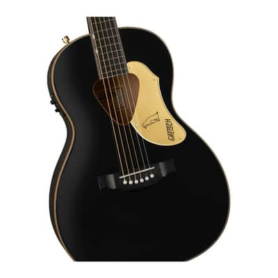 Gretsch G5021E Rancher Penguin Parlor 6-String Right-Handed Acoustic-Electric Guitar with Laurel Fingerboard and Mahogany Neck (Black) image 3