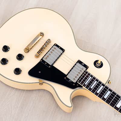 1991 Burny RLC-70 Custom Vintage Guitar Snow White w/ VH-1 Humbuckers & Case, Japan image 8