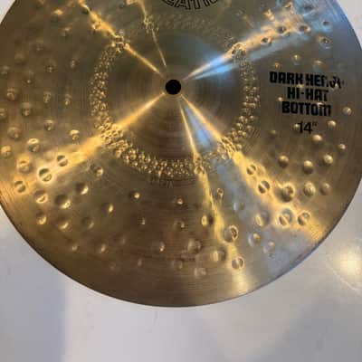 Paiste Sound Creation 14" Dark Heavy Hi Hats Matched Pair 1985 image 8