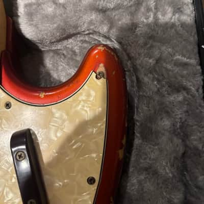 1971 Fender Competition Mustang Bass Competition Red image 7