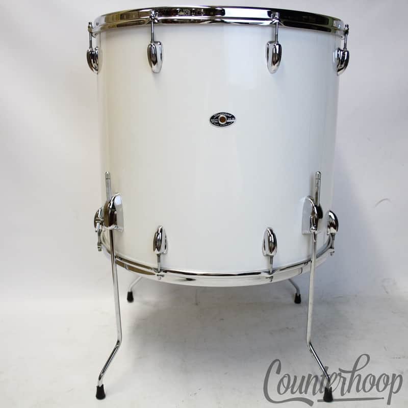Slingerland 20x18"White Gloss Pearl 3Ply Mahogany Floor Tom/Bass Drum Vintage70s image 1