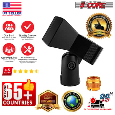 5 Core Microphone Clip Holder 5 Pieces with Screw Adapters 5/8 to 3/8 Inch image 11