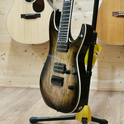 ESP E-II M-II 7-NT 7-String MIJ - Ebony FIngerboard, Dark Brown Natural Burst image 4