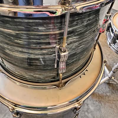 Ludwig Deluxe Club Date Drums 1963 - Blue Oyster Pearl image 12