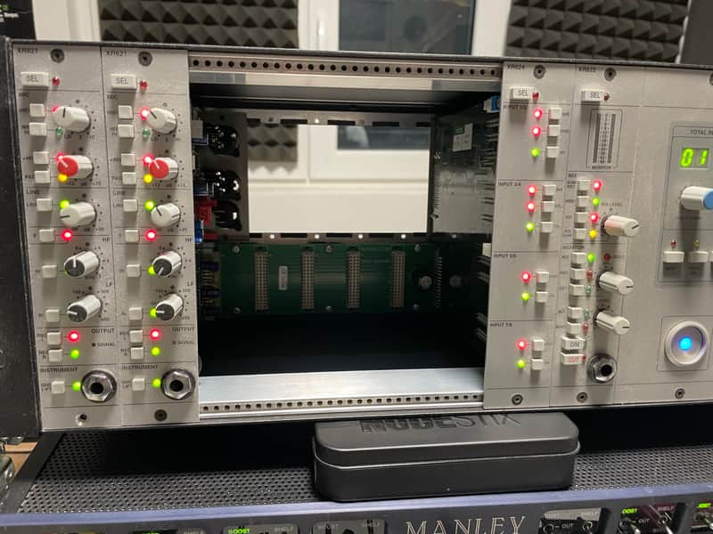 Solid State Logic X-Rack with 4 Modules Master Bus Module, 8 Channel Summing Module and 2 Pre-amp modules image 1
