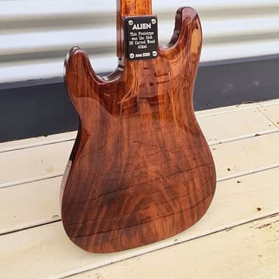 Alikat 3d CNC machined Alien Strat 2020 Tasmanian Oak, laquered image 5