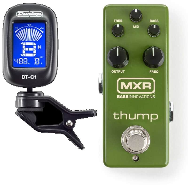 MXR M281 THUMP BASS PREAMP MINI EFFECTS PEDAL ECHOPLEX PREAMP CIRCUIT EQ TONE ( DUNLOP TUNER ) image 1