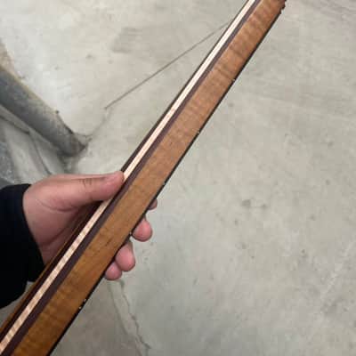 5 piece Headless 24frets roasted flame maple electric guitar neck T contour 25.5 spoke truss rod image 7