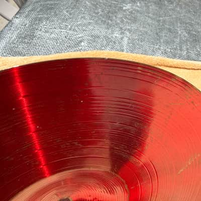 Paiste Colorsound Cymbal Set-14 Heavy hats, 12 Splash, 16 Crash, 18" Crash, 18" Heavy Crash, and 18" China 1980's - Red image 14