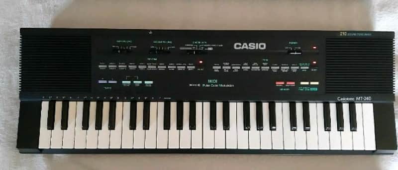 RARE Casio MT-240 Vintage Keyboard with MIDI, multitimbral, 210