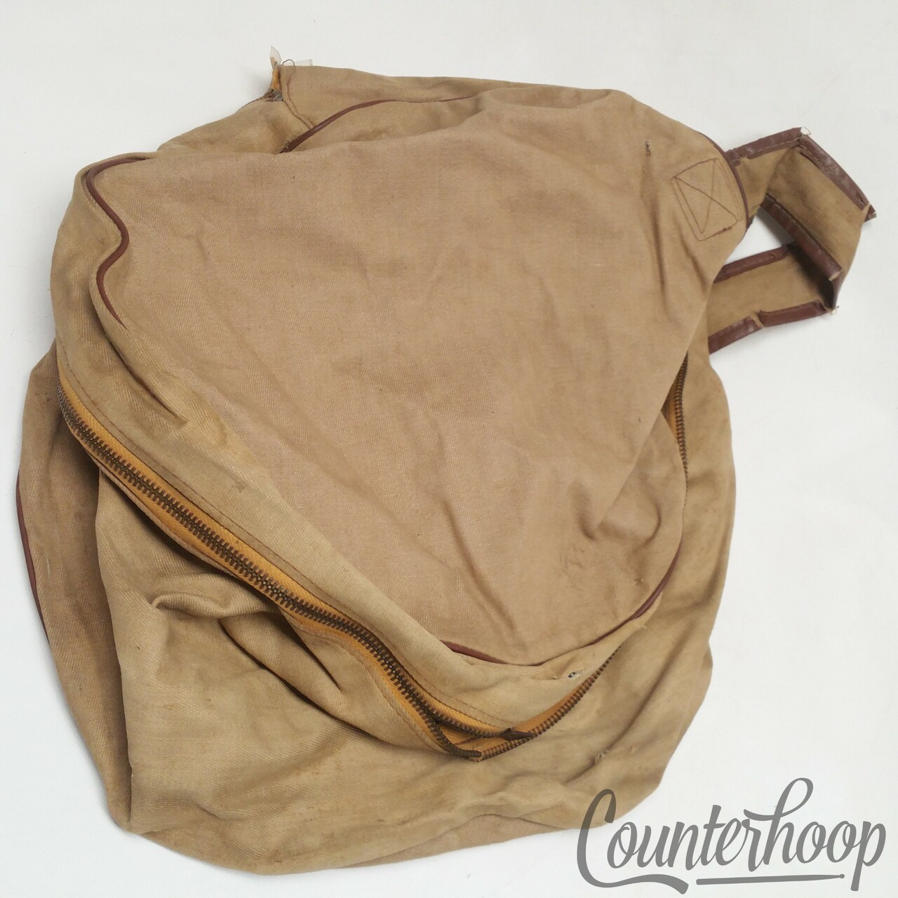 9x13" Canvas Fabric Tom Drum Case Soft Shell Vintage 30s-40s USA **repair zipper — main photograph