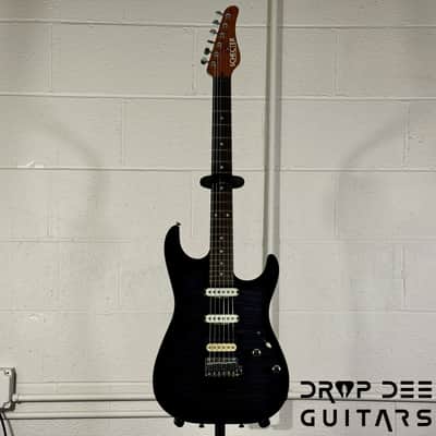 Schecter USA Custom Shop Sunset Custom-II HSS Electric Guitar w/ Case - Trans Black image 2