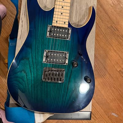 Ibanez RG421AHM Blue Moon Burst + Gig Bag + Strap + Accessories – Excellent Condition image 1