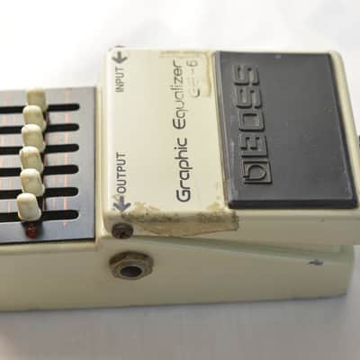 Boss GE-6 Graphic Equalizer (Black Label) 1977 - 1981 - Cream Vintage 6-Band EQ Guitar Effects Pedal Made in Japan image 5