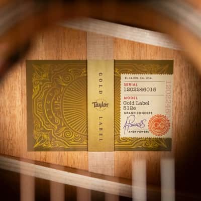 Taylor Gold Label 512e Grand Concert Acoustic/Electric Guitar - Natural with Hardshell Case image 14