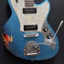 Novo Serus J 2025 - Blue over Sunburst Relic - Fralin P90s - Mastery - 7 lbs