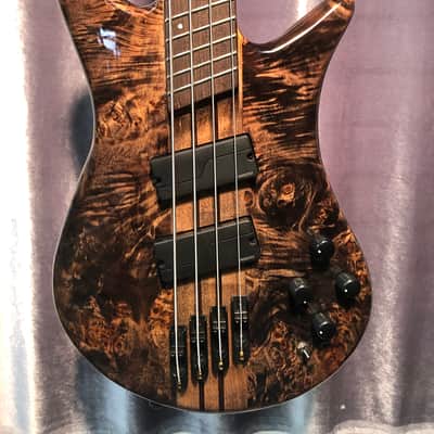 Spector NS Dimension 4 Electric Bass Guitar Multi-Scale with Gig Bag Super Faded Black Gloss image 5