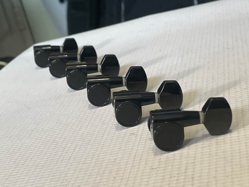 2010's Indonesian Era Ibanez RG & S Series Black Dual Pin Tuning Pegs Tuners 6 In LIne image 1