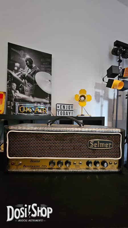 Immagine Selmer Truvoice Bassmaster 50 Fifty - Croc Skin Early MkI - 1963/1965 - Original Vintage British Sound - 1