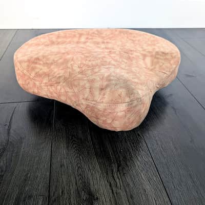 Vintage Drum Seat Throne Saddle Suede Natural Tan Brown Leather or Microfiber? image 4