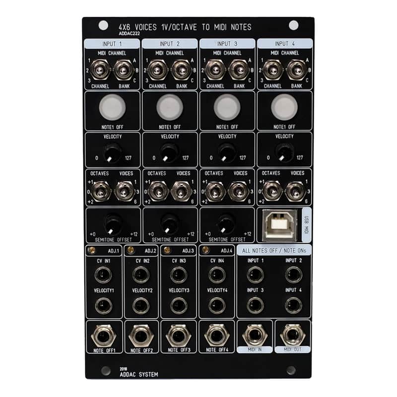 ADDAC 222 CV To Notes Eurorack MIDI/CV Module image 1