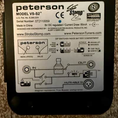 Peterson VS-S2 StroboStomp 2 Strobe Pedal Tuner 2000s - Silver image 3