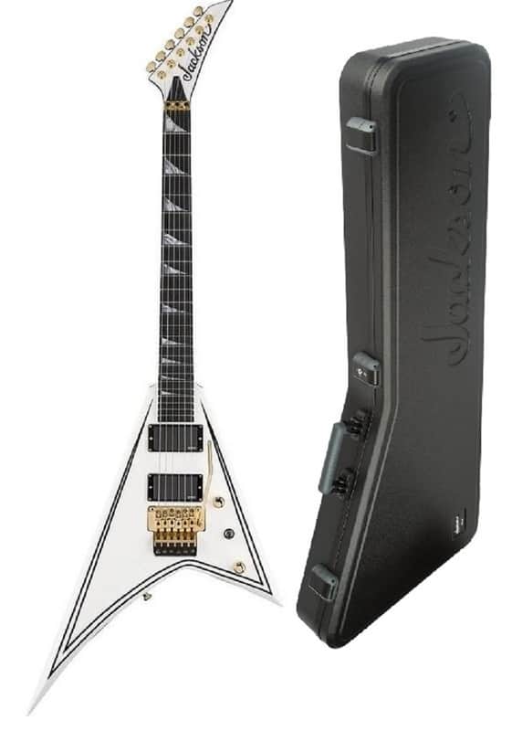 Jackson MJ Series Rhoads RR24MG - White with Black Pinstripes (FREE JACKSON HARDSHELL CASE!) image 1