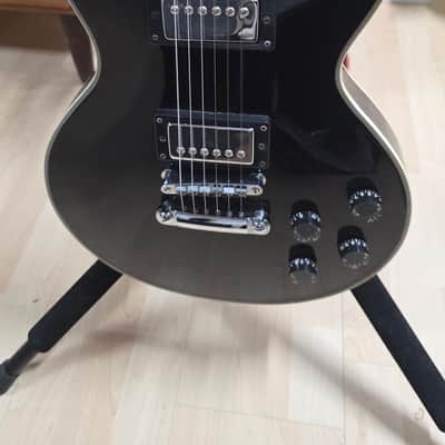 Satellite Les Paul Standard 1970's Black Beauty Vintage 70s Singlecut LP Electric Guitar Heavy Relic Aged Road Worn MIJ Japan Pro MJ Japanese with Gibson Open Book headstock image 6