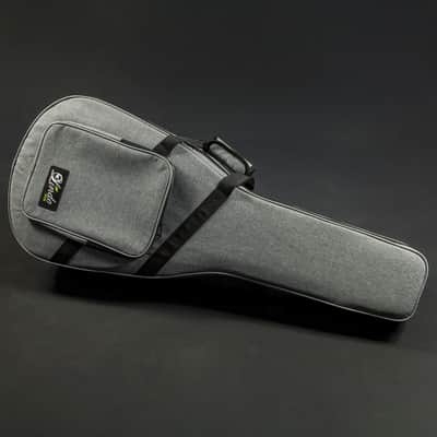 Lindo Acoustic Travel Guitar Eco Hard Case | Plush Lined with Storage Pockets | Sustainable and Eco-Friendly | Designed in The UK | Grey Fabric Finish (Guitar NOT Included) image 7
