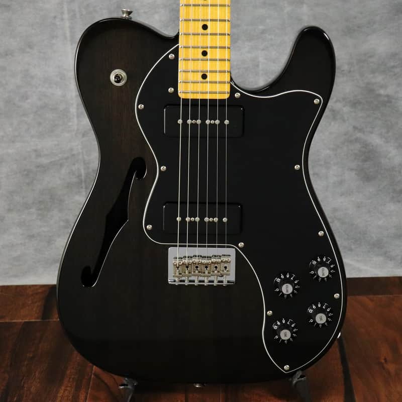 Fender Modern Player Telecaster Thinline Deluxe Black Transparent