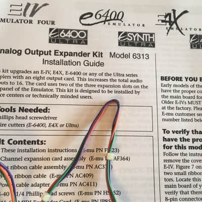 EMU E-MU Sampler Analog output Expander Octo Card 6313 E6400 E5000 Ultra E4X T image 5