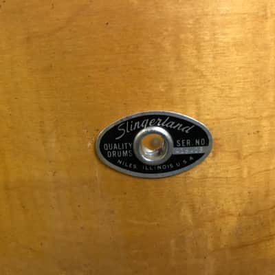 Slingerland Magnum Drum Set 70's Natural Thermogloss 20-13-16 image 6