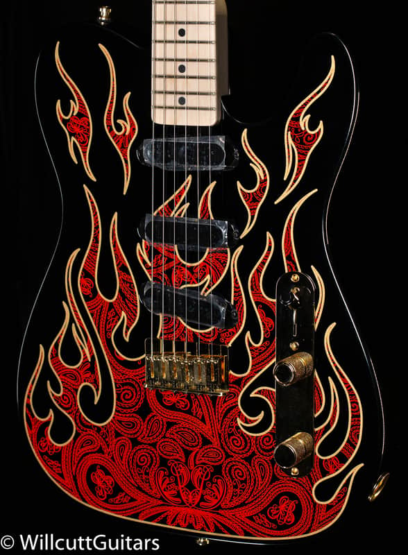 Fender James Burton Telecaster, Maple Fingerboard, Red Paisley Flames (404) Bild 1