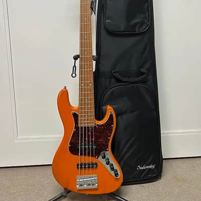 Sadowsky MetroExpress Vintage J/J Bass 5-String with Maple Fretboard - Candy Apple Orange image 1