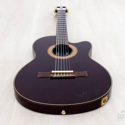 1993 Gibson Chet Atkins CE Classical Wine Red Cutaway Acoustic Electric Nylon String Guitar w/ Case & Tags, Yamano image 11