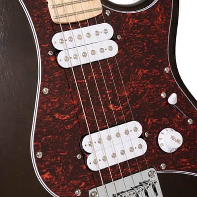Cort G100 HH G Series Double Cutaway Electric Guitar - Open Pore Walnut (G100HHOPW-U) image 9