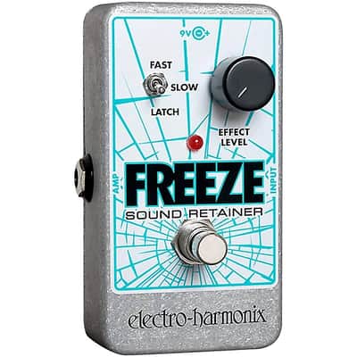 Electro-Harmonix Freeze Sound Retainer Compression Guitar Effects Pedal 2024 - Silver & Blue image 1
