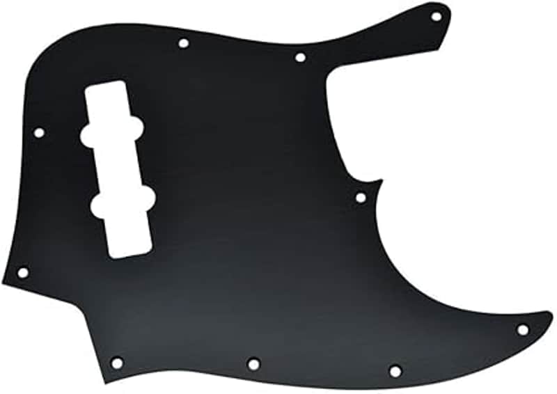 10-Hole Metal Anodized Aluminium J Bass Style Pick Guard Modern Style Bass Pickguard for USA/Mexico Jazz J Bass Black image 1