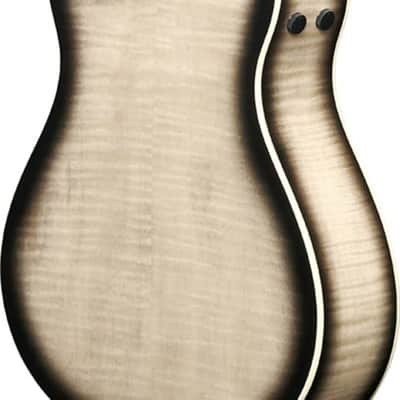 Ibanez AAM370M1CE Grand Auditorium Acoustic-Electric Guitar, Solid Spruce Top, Transparent Panda Burst image 4
