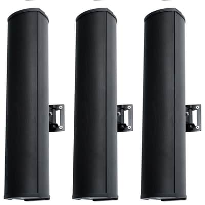 (6) Rockville WET ARRAY 4 Black Line Array Speakers For church/School/Auditorium image 1
