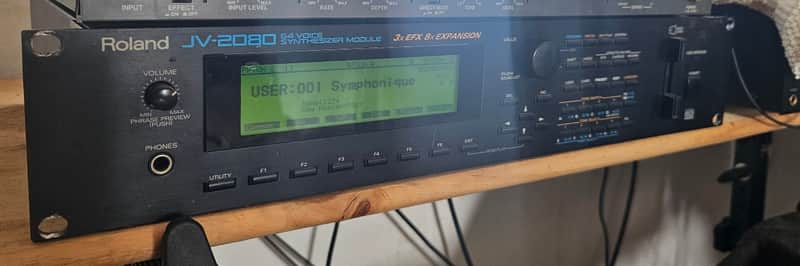 Roland JV-2080 64-Voice Synthesizer Module 1997 - 2000 - Black image 1