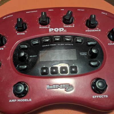 Classic Line 6 POD xt Multi-Effect and Amp Modeler 2002 - 2006 - Red image 1