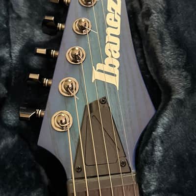 Ibanez RGIT20FE-SBF Iron Label Neck Through 2017- Sapphire Flat image 5