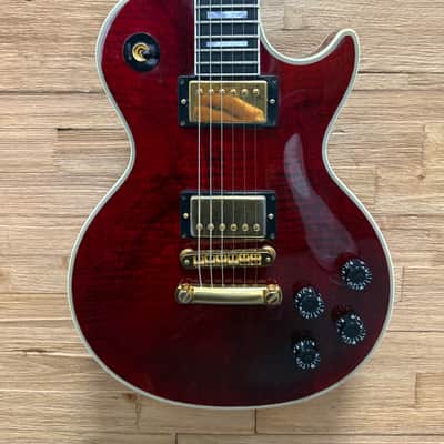 Gibson Les Paul Custom Premium Plus Guitar - USA- 1999 - Wine Red flame top w/OHSC image 5