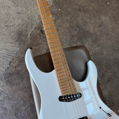 Balaguer Diablo Retro 27-Fret - Select Series - Gloss Solid White (Hardtail) image 2