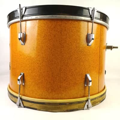 Kent 14x22" Bass Drum Gold Sparkle Vintage 60s 2Ply Maple 6Lug Chrome+Kick Spurs image 5