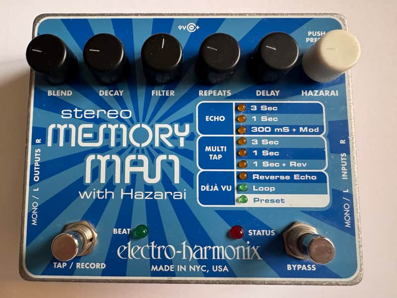 Electro-Harmonix Stereo Memory Man With Hazarai Digital Delay / Looper 2007 - Present - Blue image 1