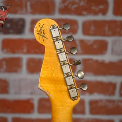 Fender Custom Shop W22 ‘59 Stratocaster Super Heavy Relic Aged Dirty Shell Pink over Chocolate 3-Tone Sunburst 2024 w/OHSC image 13